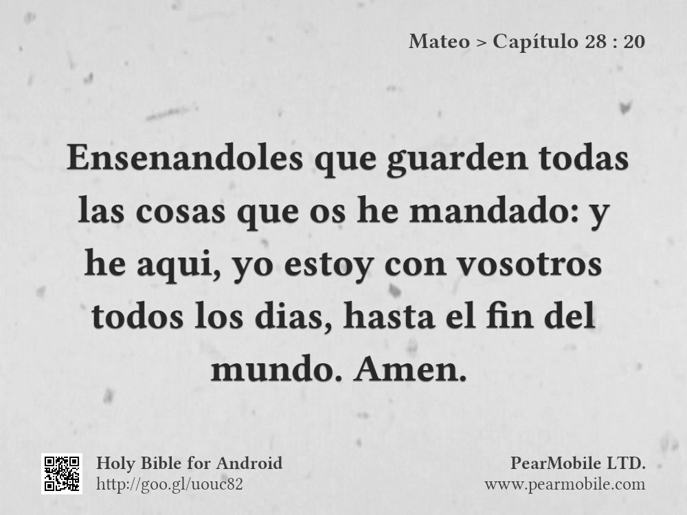 Mateo, Capítulo 28:20